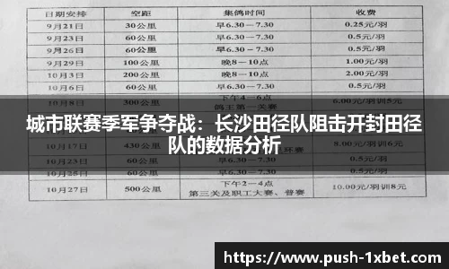 城市联赛季军争夺战：长沙田径队阻击开封田径队的数据分析